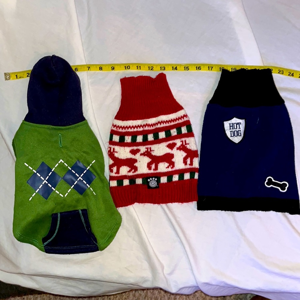 3 Dog Sweaters / Coat